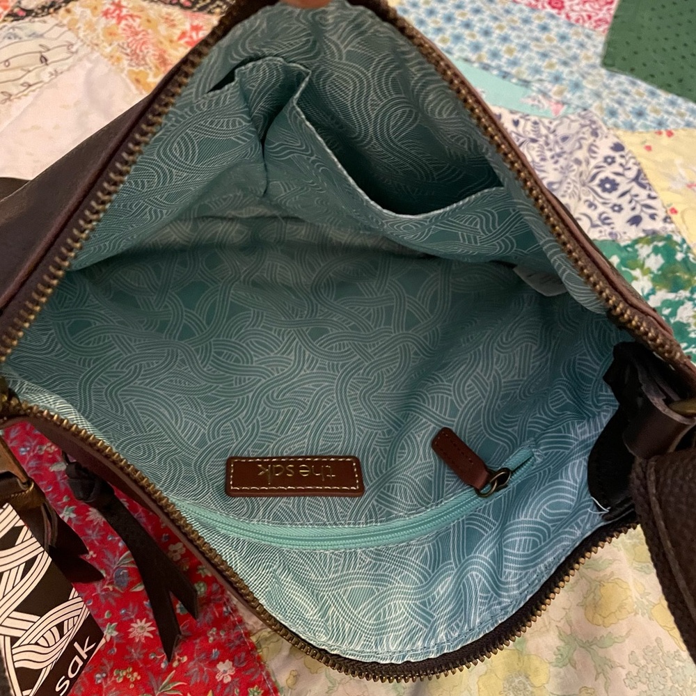 Authentic The Sak Cross Body Bag 100% Leather Brown Color Brand New NWT - Picture 7 of 17